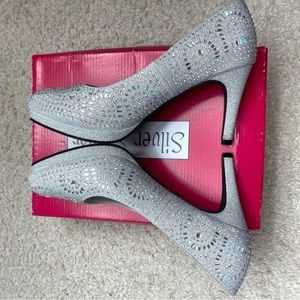Silver Slipper Heels